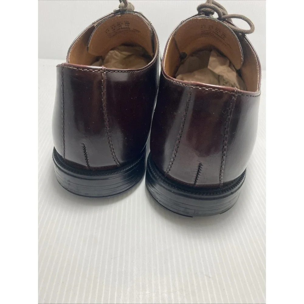 Bostonian Cap Toe Derby Dress Shoes Men's Size 9.5M Burgundy Leather —A